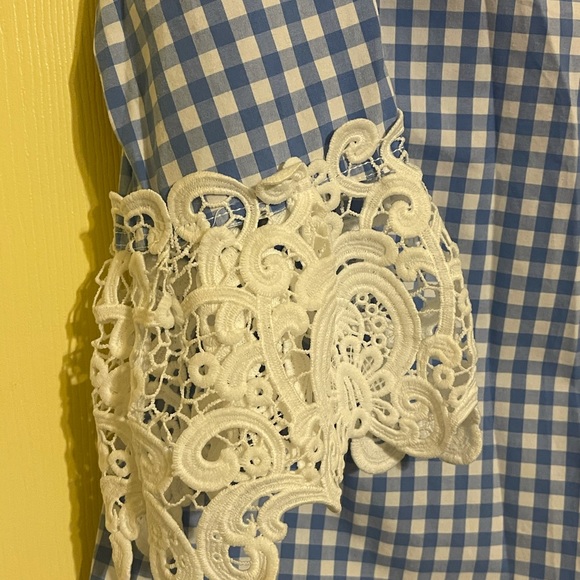 Classy Liz Claiborne Career Elbow Lace Sleeve Top - Picture 5 of 7